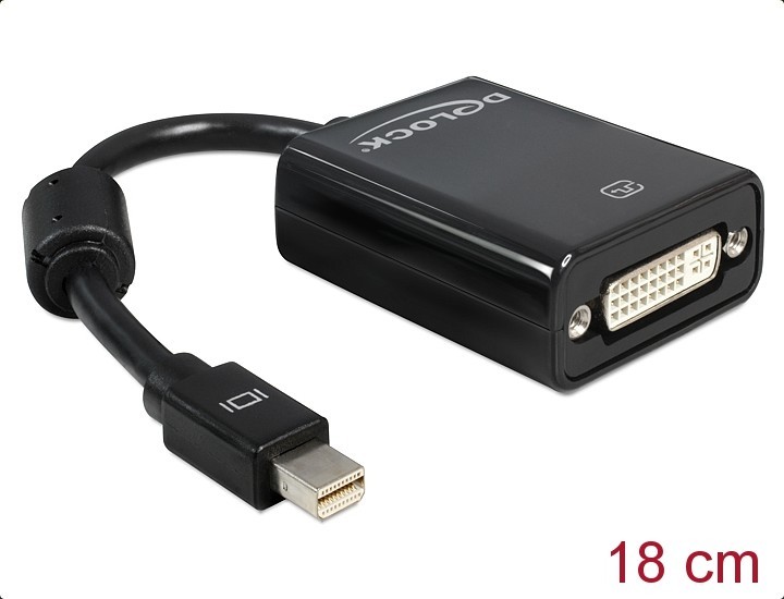 Adaptateur mini Displayport 1.1 mâle vers VGA / HDMI / DVI femelle passif  noir, VGA / DVI