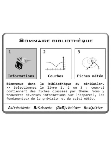 Barographe NSI miniSailor : sommaire bibliothèque